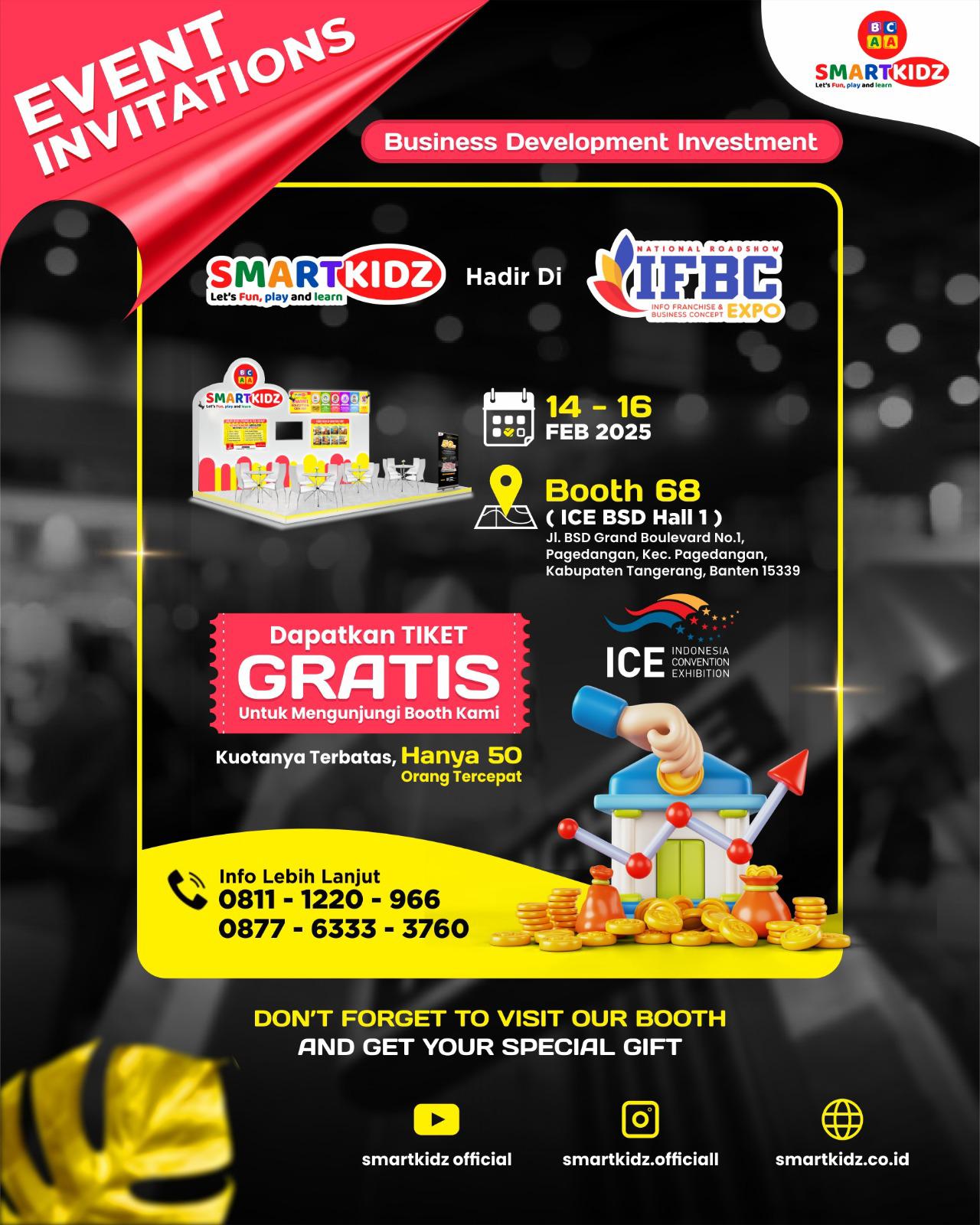 Jangan Lewatkan Smartkidz Hadir di IFBC, ICE BSD 14-16 Februari 2025