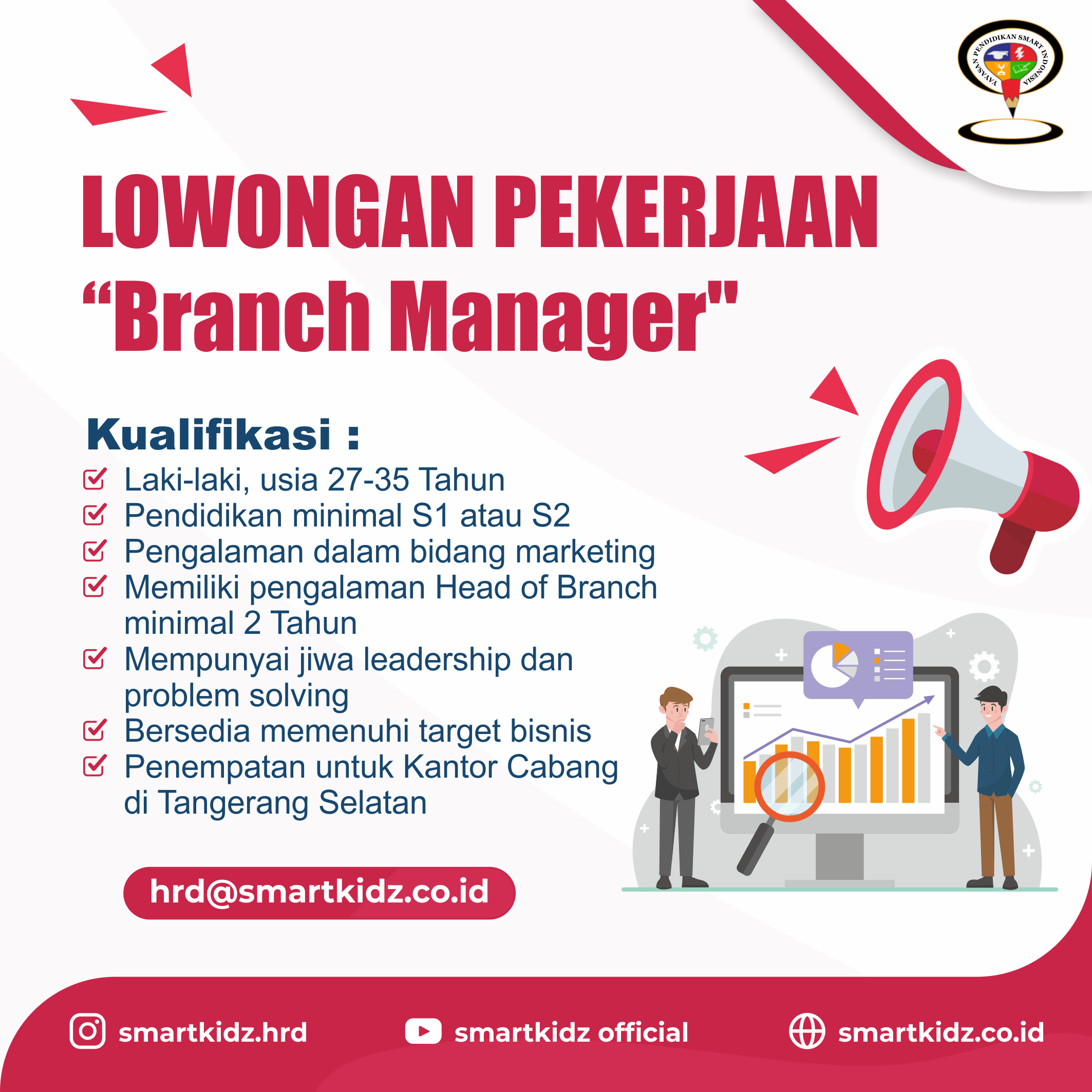 LOWONGAN KERJA “BRANCH MANAGER”