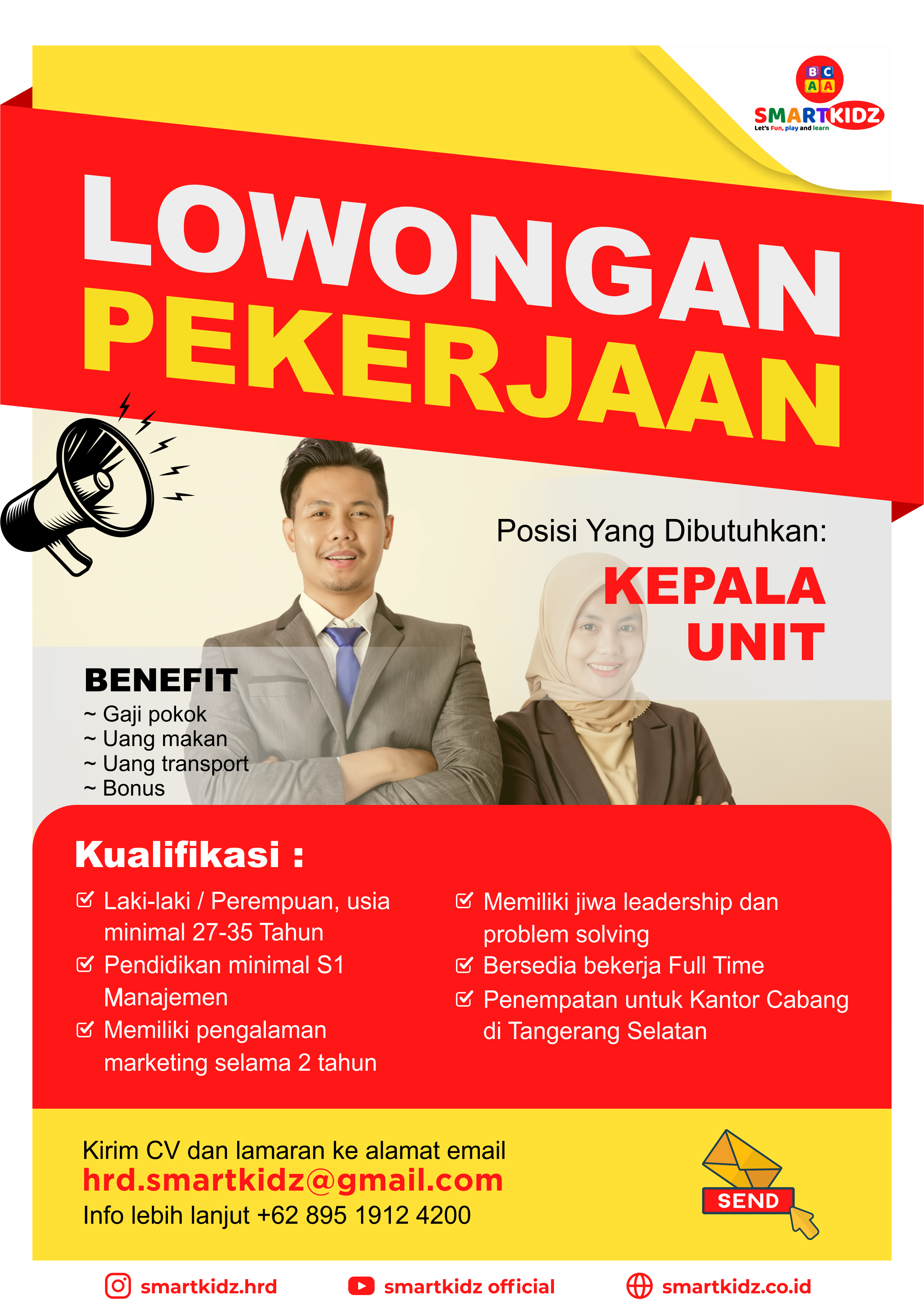 LOWONGAN PEKERJAAN KEPALA UNIT