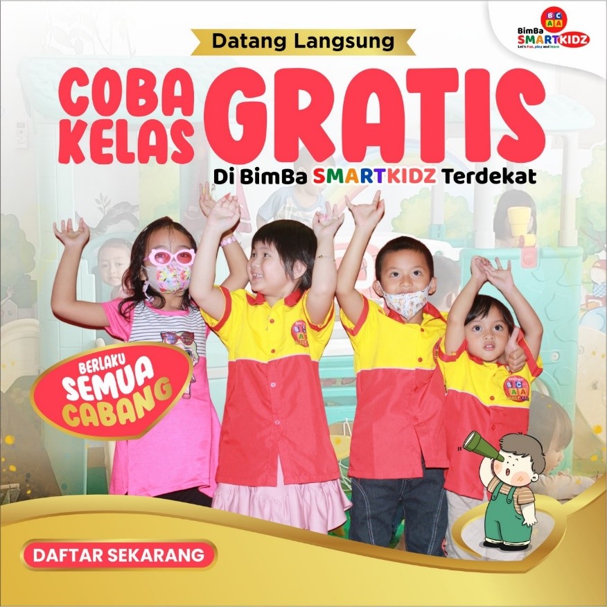 Coba Kelas Gratis Di Bimba Smartkidz Terdekat